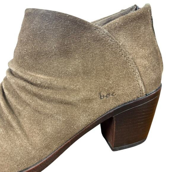 Boc Born Concept Slouchy Leather Suede Block Chunky Heel Ankle Boots Booties 8.5 - Picture 9 of 16